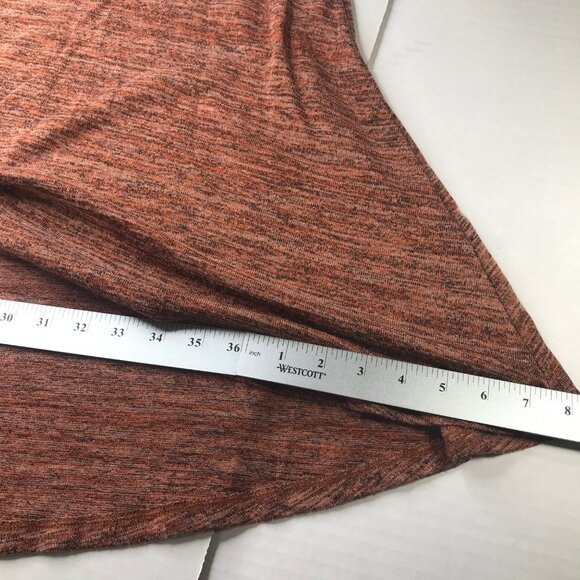 P Luca Milano Women's XL Turtle Neck 3/4 Sleeve V Front Dress Brown Preowned - Picture 9 of 15